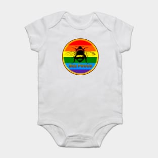 BEE PROUD. Celebrate Manchester Pride with this rainbow coloured bee design Baby Bodysuit